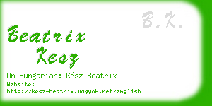 beatrix kesz business card